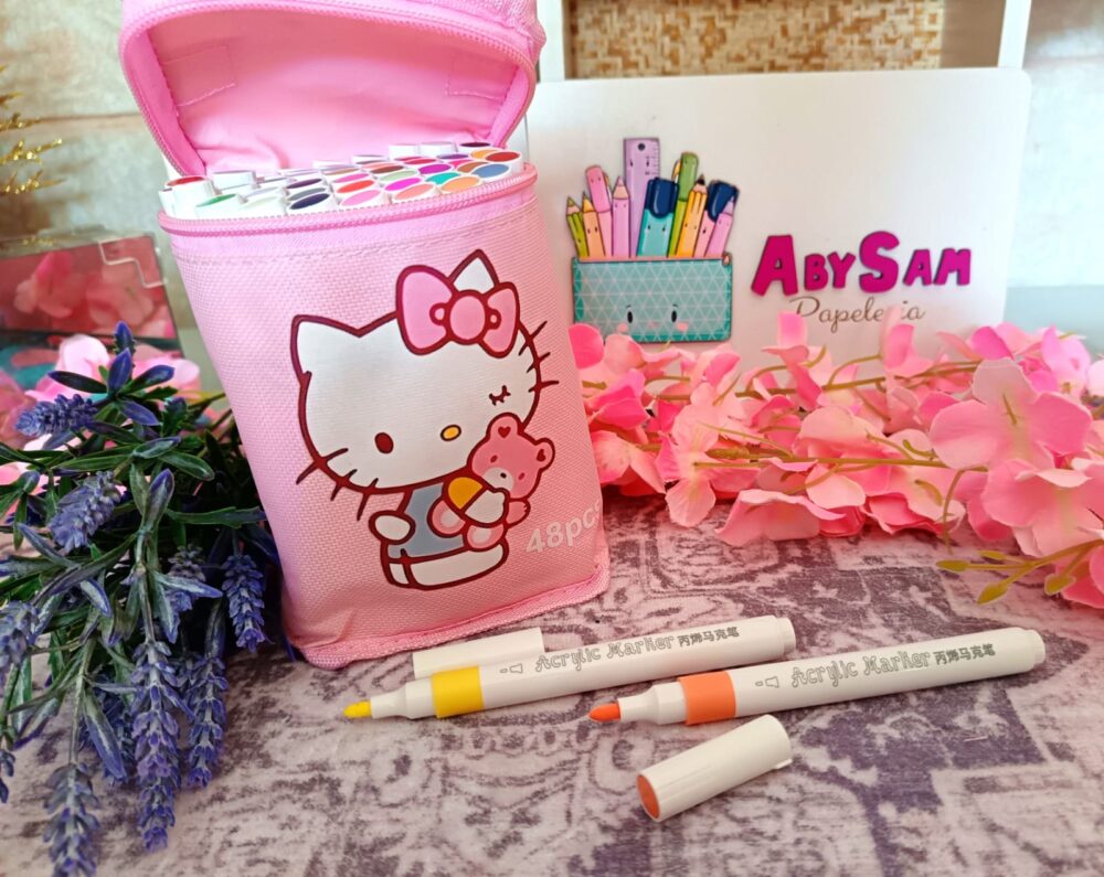 Set 48 marcadores acrílicos Hello Kitty - Imagen 1