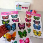 Set de 8 pegatinas 3D mariposas
