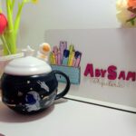 Taza de cerámica aplique astronauta