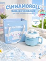 Taza de cerámica con tapa 3D original de Sanrio